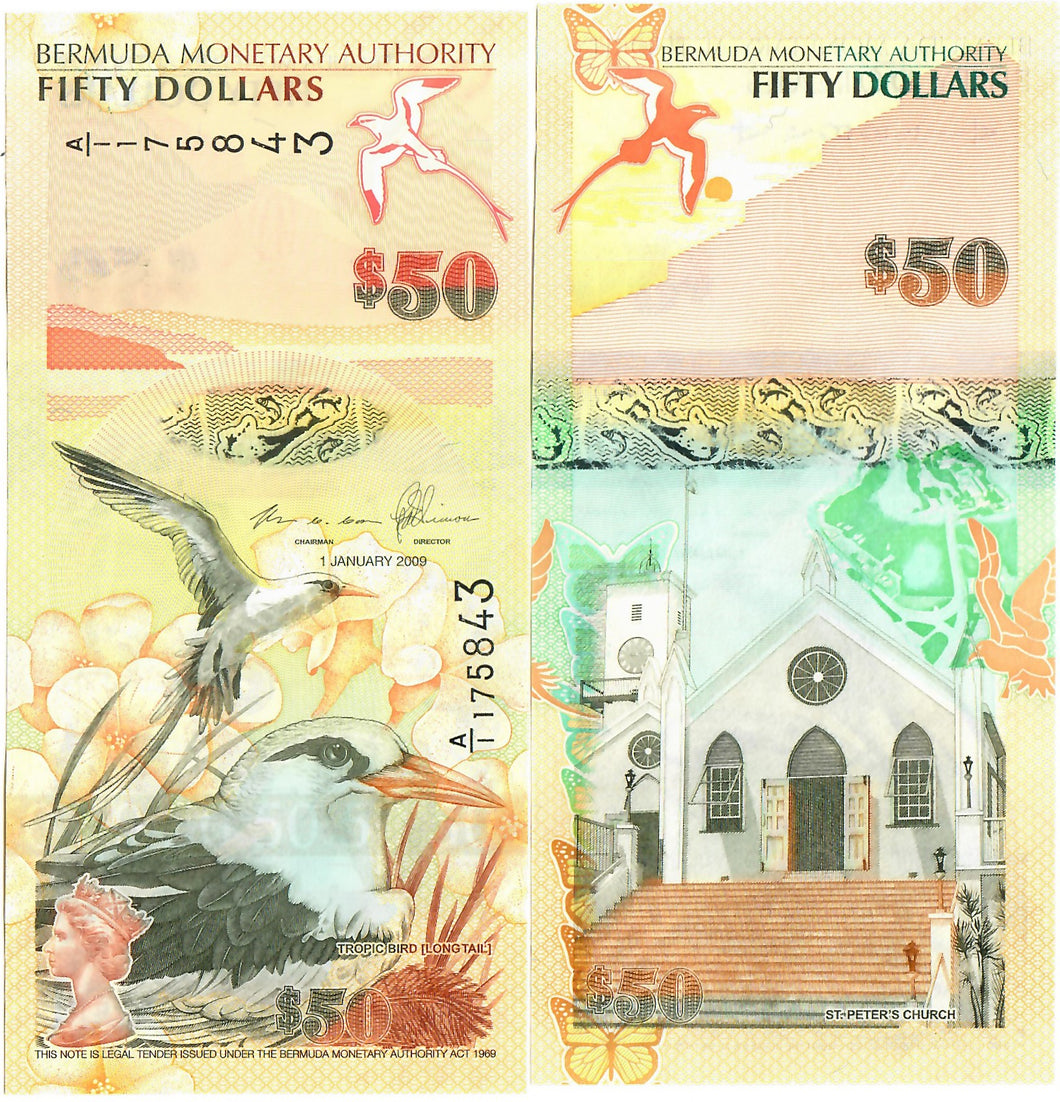 Bermuda 50 Dollars 2009 (2012) UNC 