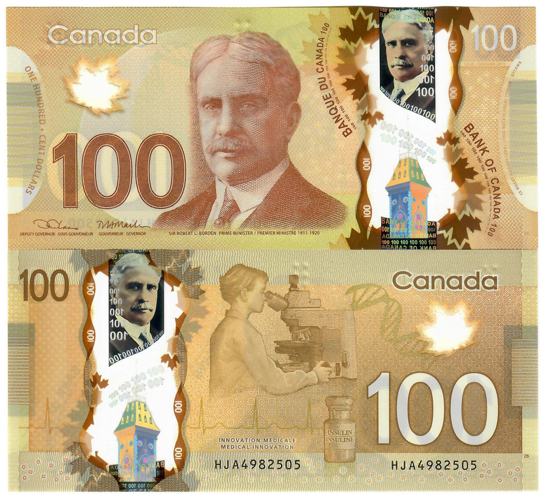 Canada 100 Dollars 2012 (2022) HJA Lane-Macklem GEM UNC