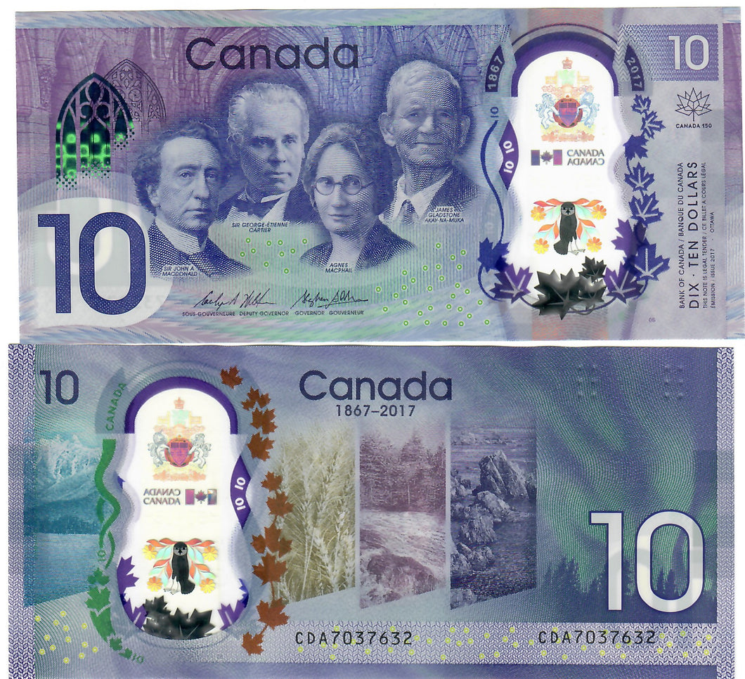 Canada 10 Dollars 2017 aUNC 