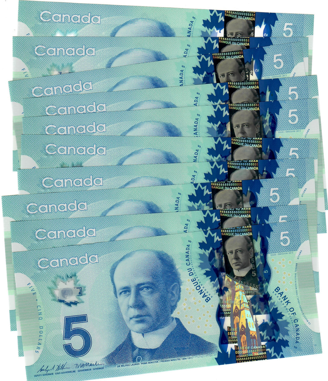 Canada 10x 5 Dollars 2013 (2021) UNC 