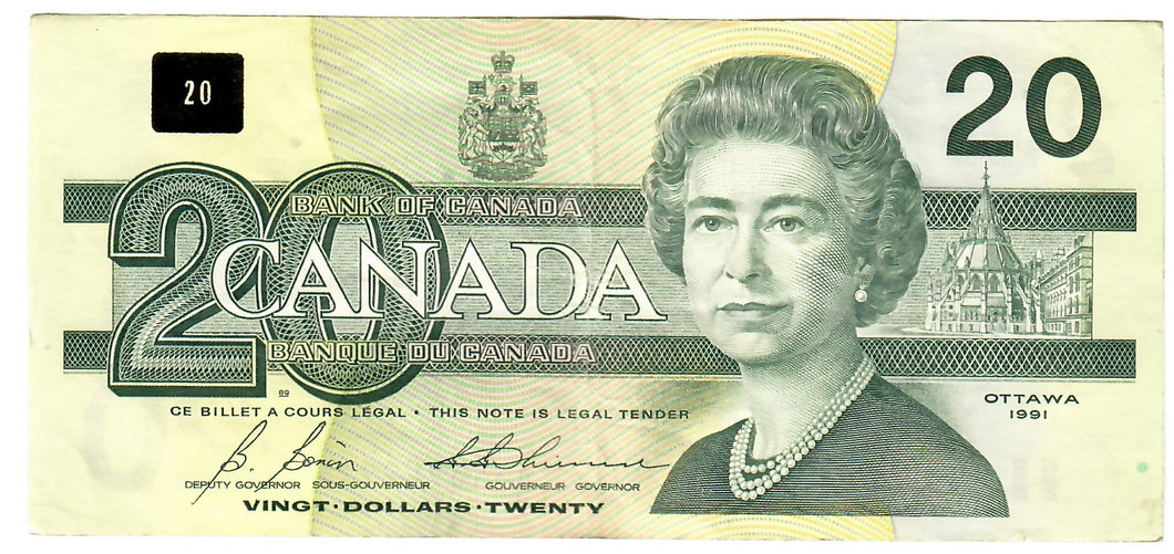 Canada 20 Dollars 1991 VF 