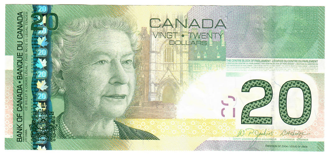 Canada 20 Dollars 2004 (2007) VF/EF 