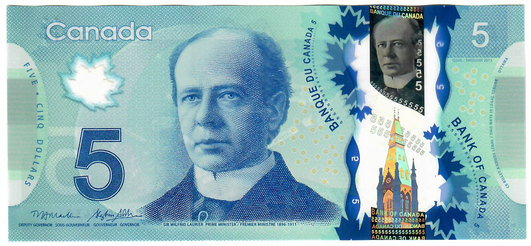 Canada 5 Dollars 2013 aUNC 