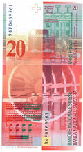 Load image into Gallery viewer, Switzerland 20 Francs 1994 aUNC
