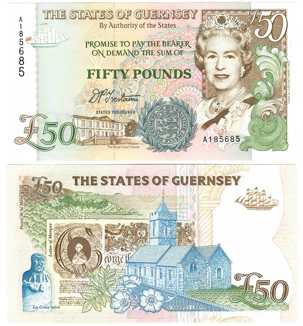 Guernsey 50 Pounds 1994 UNC 