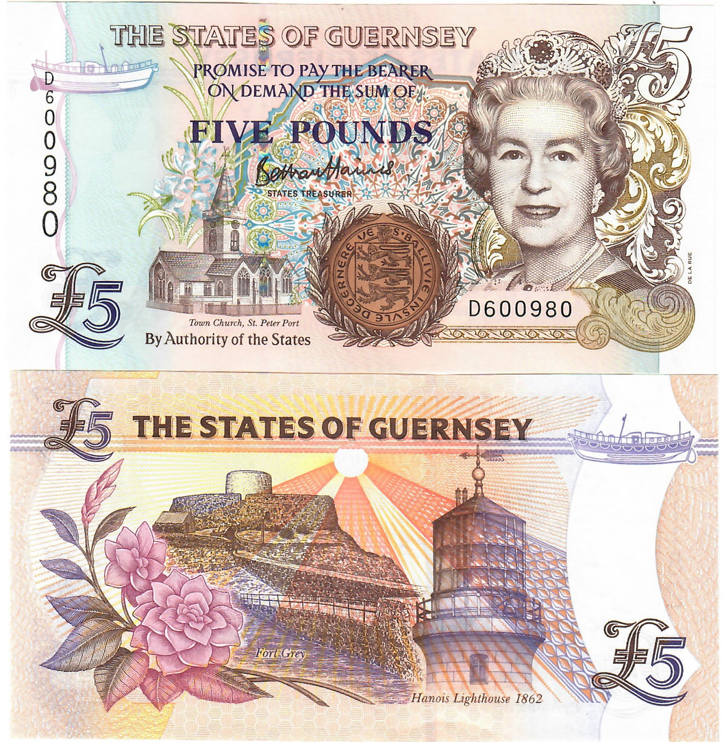 Guernsey 5 Pounds 2022 (2023) UNC D 