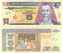 Load image into Gallery viewer, Guatemala 10x 5 Quetzales 2020 UNC
