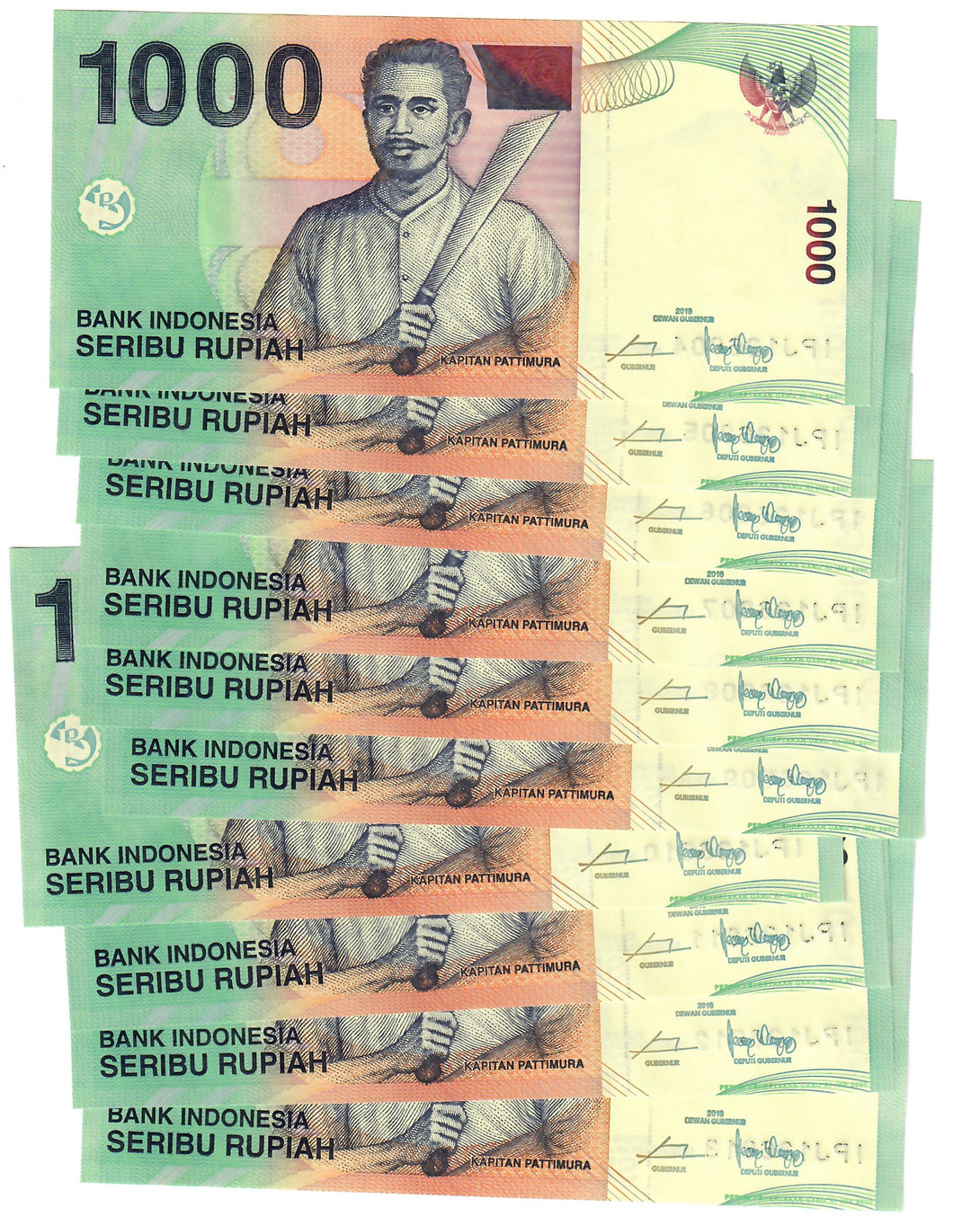 Indonesia 10x 1000 Rupiah 2000 (2016) UNC