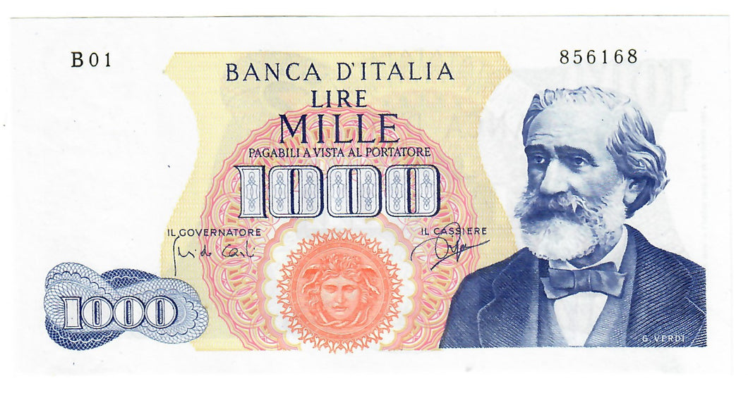 Italy 1000 Lire 1962 UNC