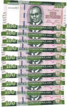 Load image into Gallery viewer, Liberia 10x 100 Dollars 2021 (2022) UNC
