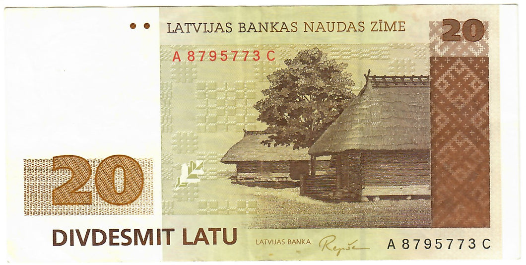 Latvia 20 Latu 1992 EF