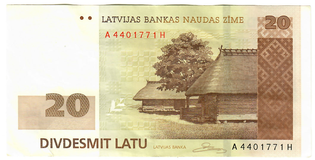 Latvia 20 Latu 2007 EF