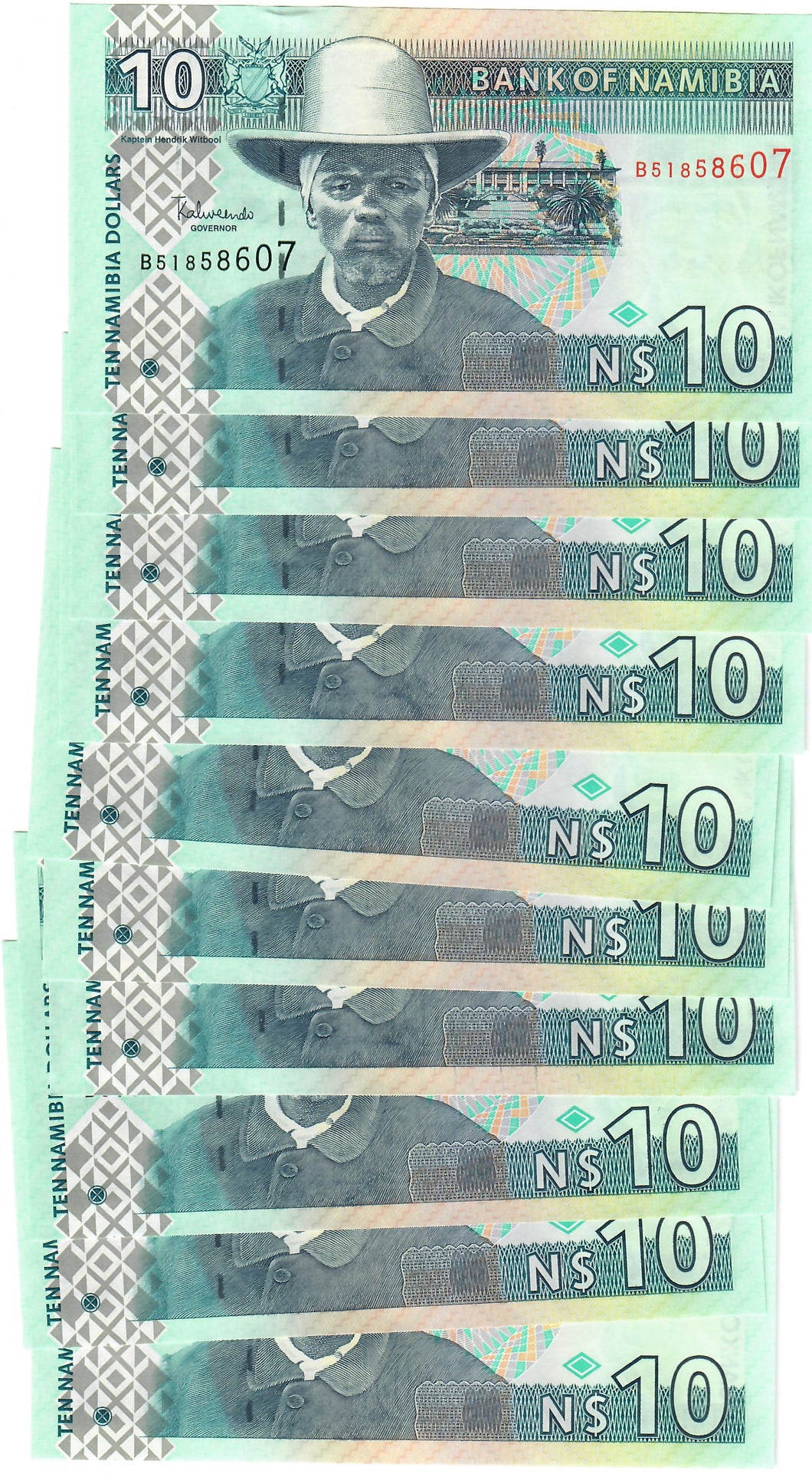 Namibia 10x 10 Dollars 2006 (2011) UNC