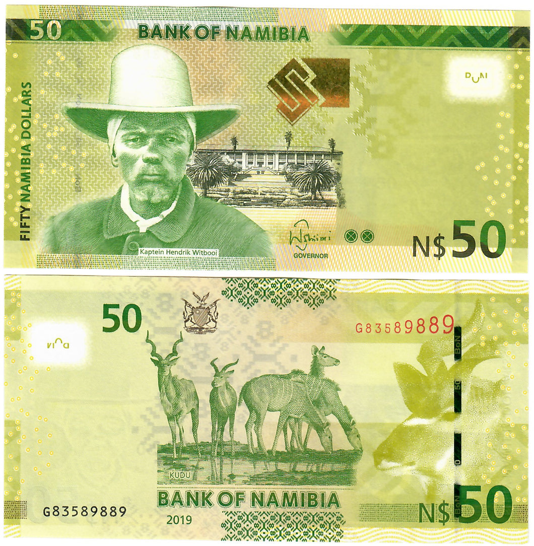 Namibia 50 Dollars 2019 UNC