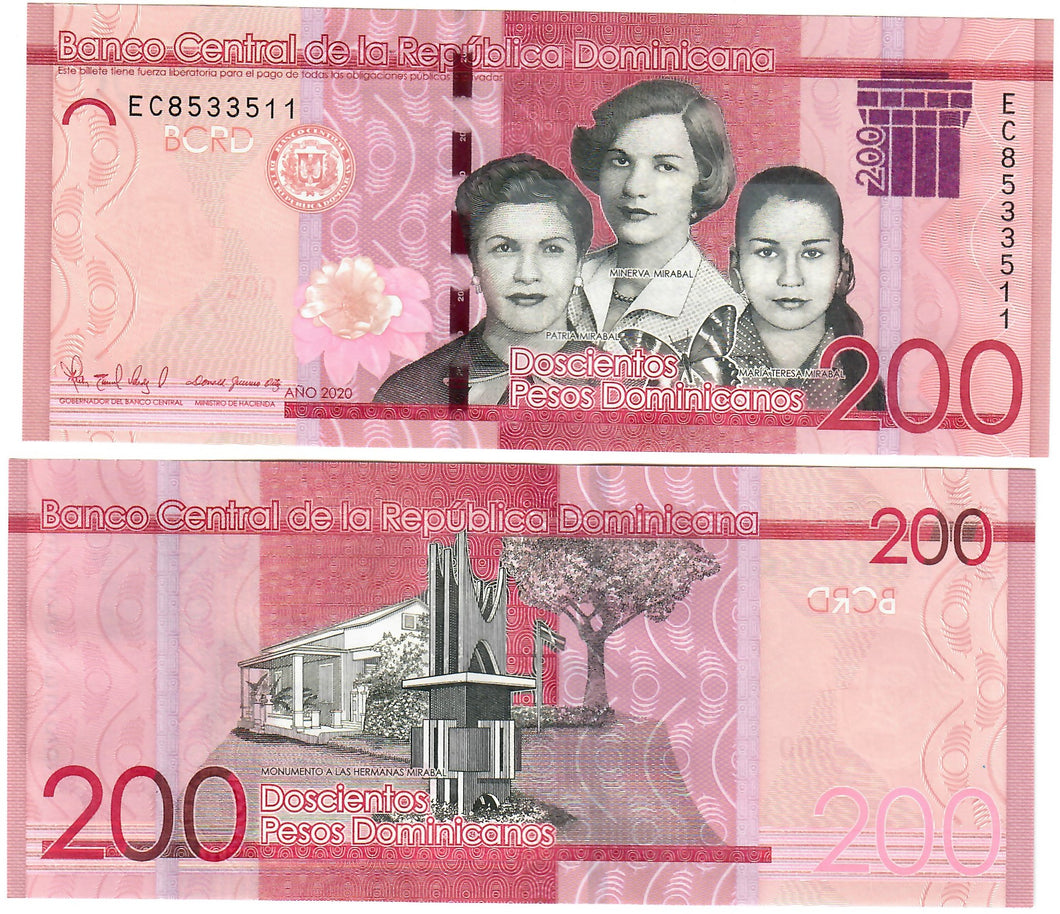Dominican Republic 200 Pesos 2020 (2021) UNC