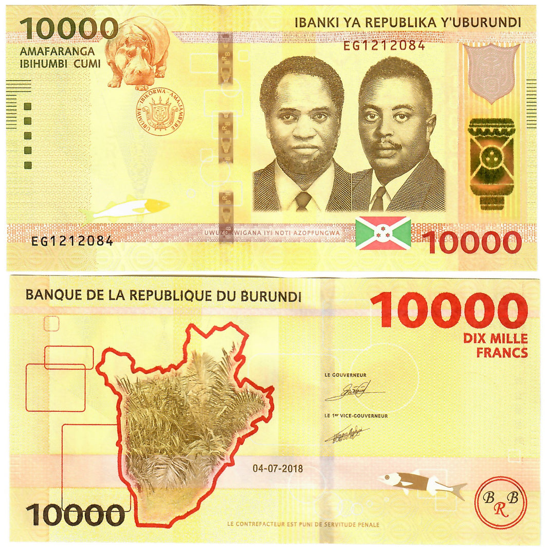Burundi 10000 Francs 2018 UNC