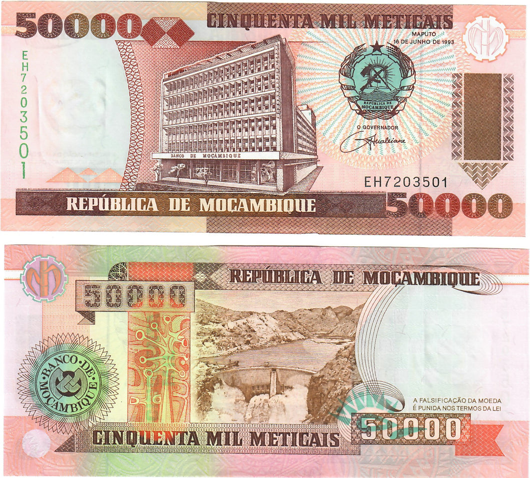 Mozambique 50000 Meticais 1993 UNC