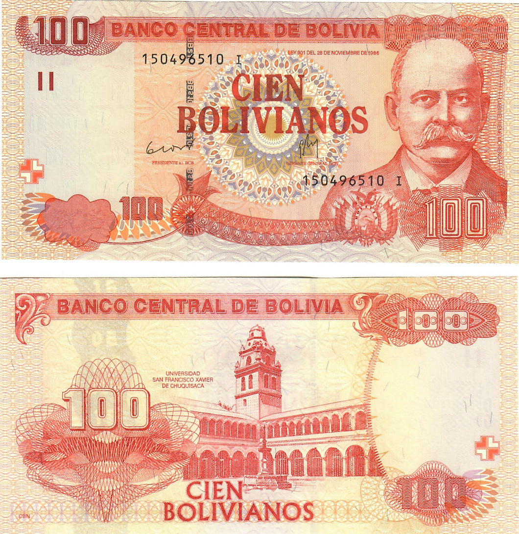 Bolivia 100 Bolivianos 1986 (2015) UNC