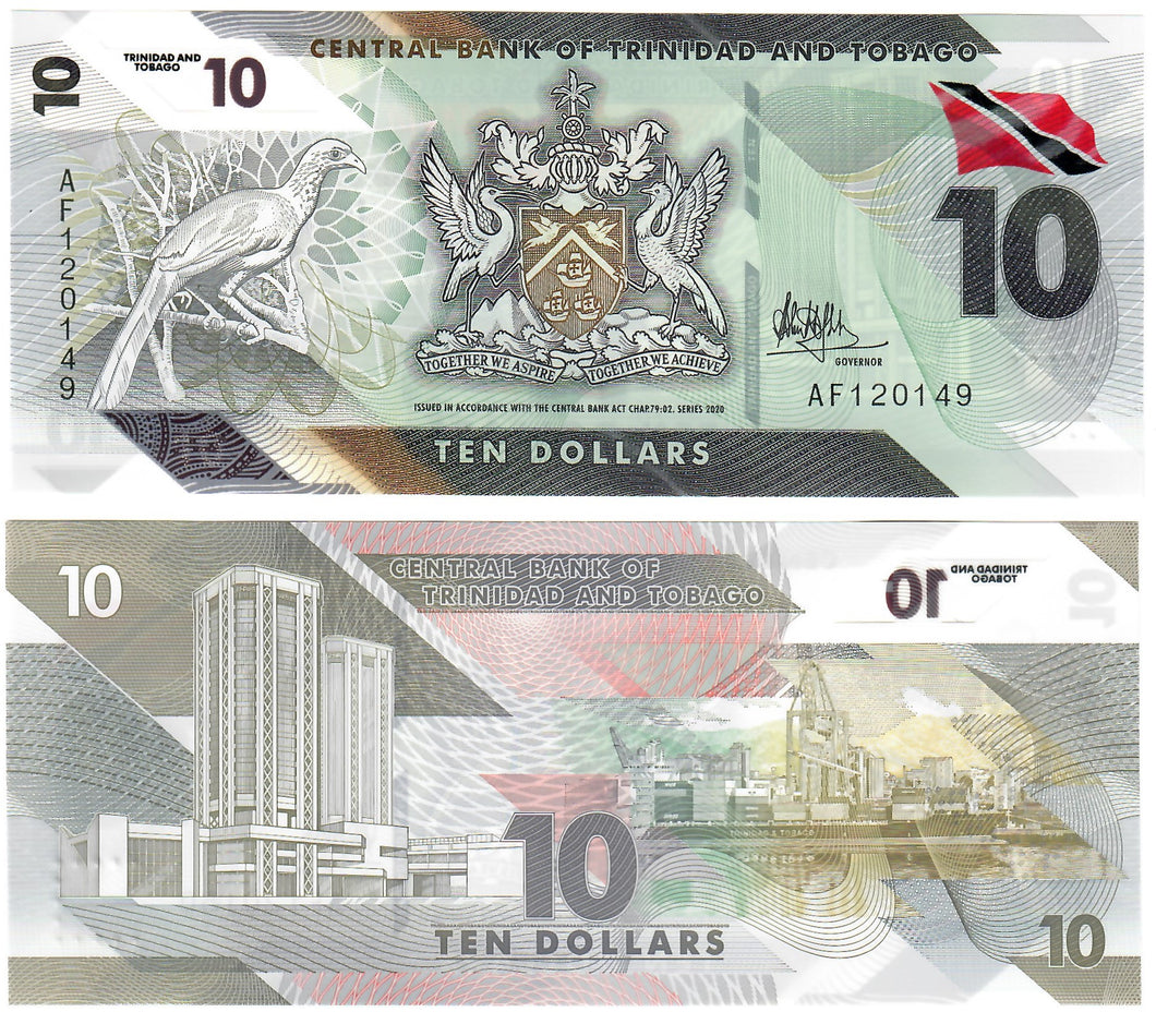 Trinidad and Tobago 10 Dollars 2020 UNC