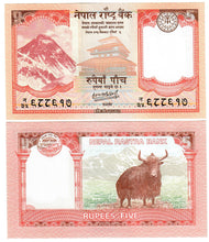 Load image into Gallery viewer, Nepal 10x 5 Rupees 2020 UNC
