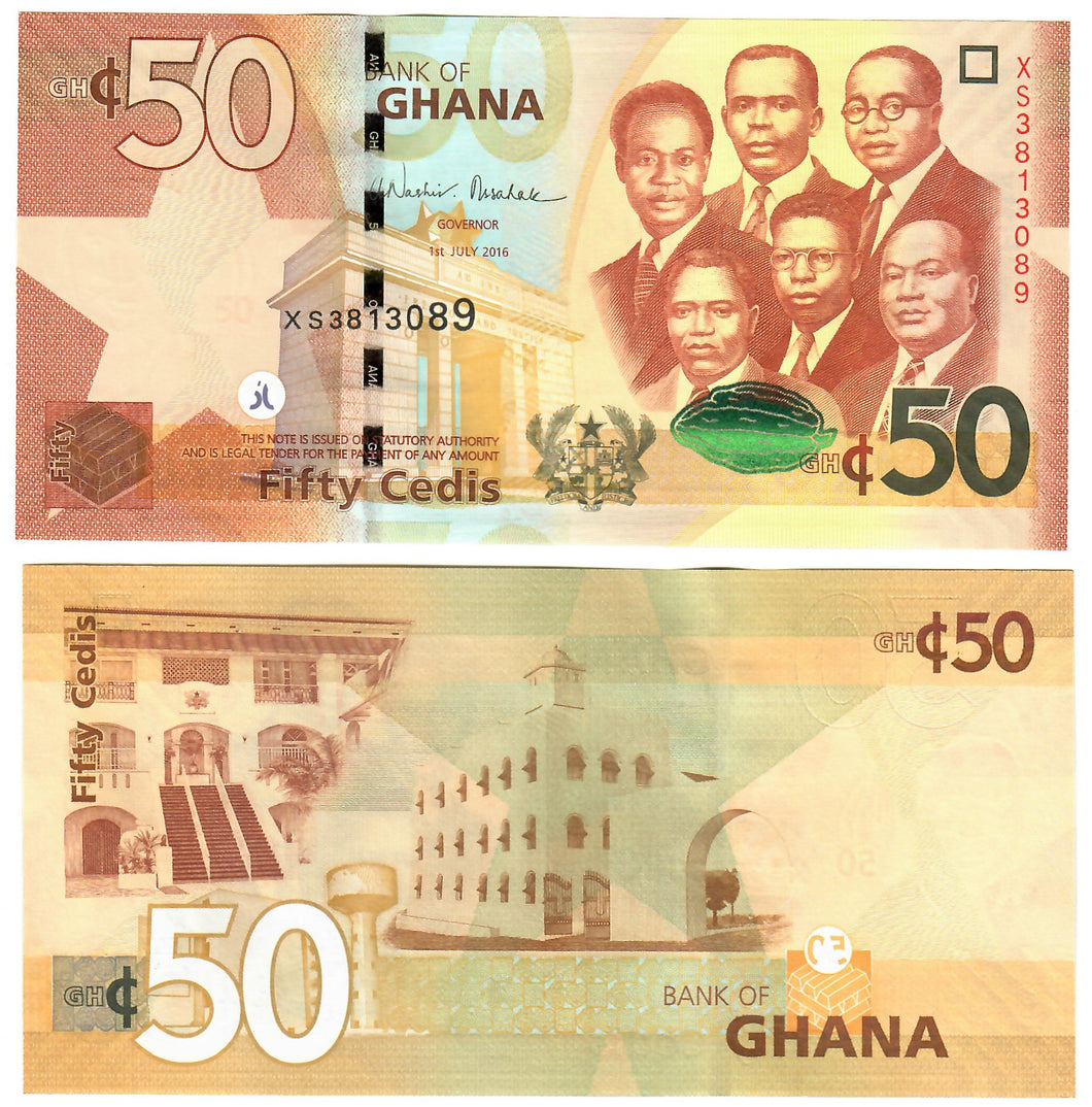Ghana 50 Cedis 2016 UNC