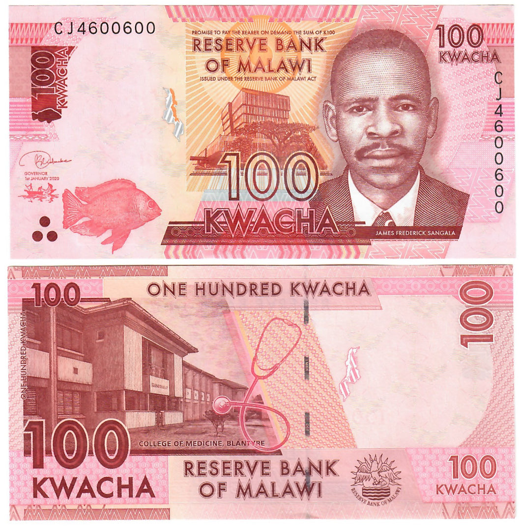 Malawi 100 Kwacha 2020 UNC