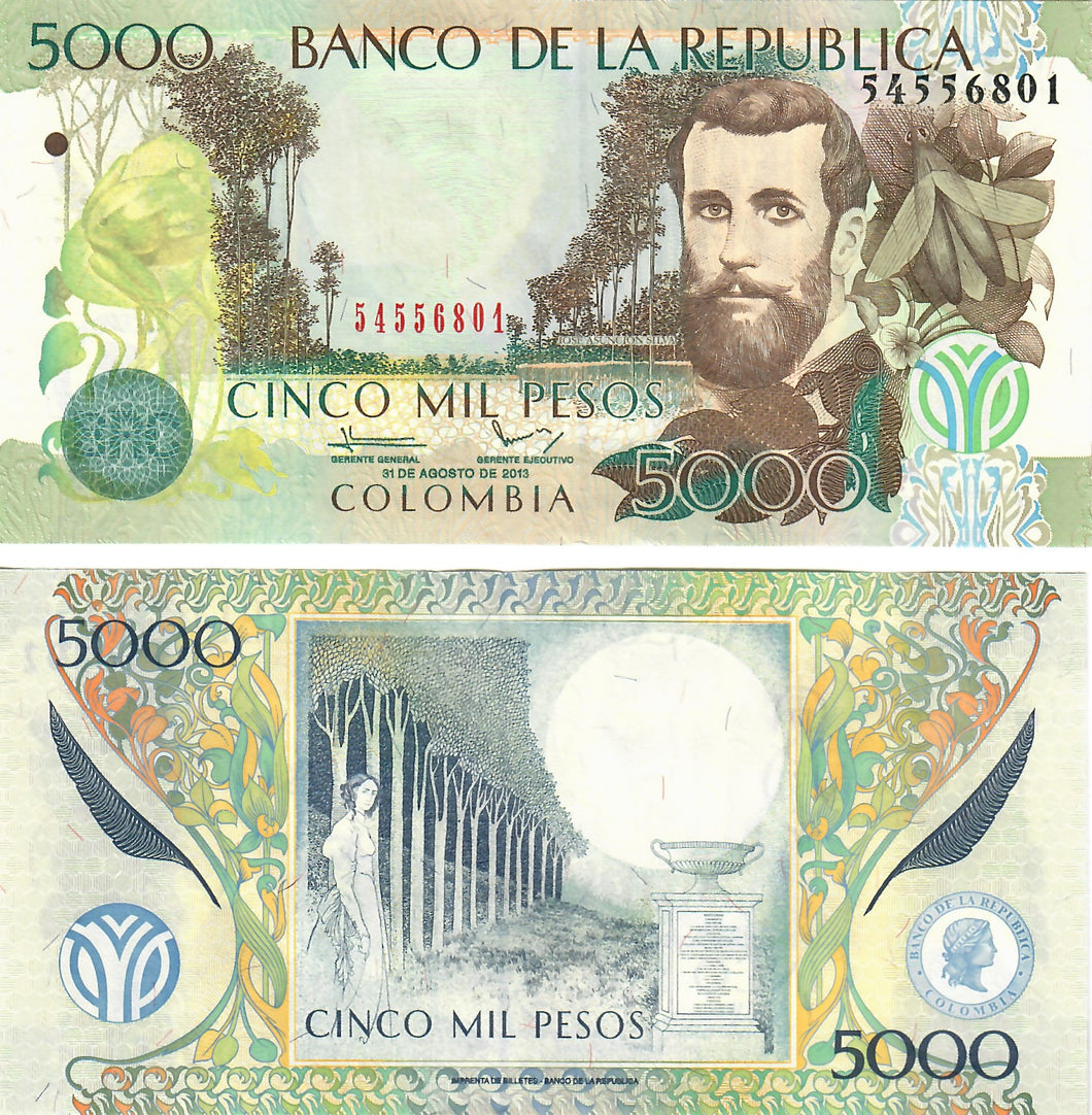 Colombia 5000 Pesos 2013 UNC