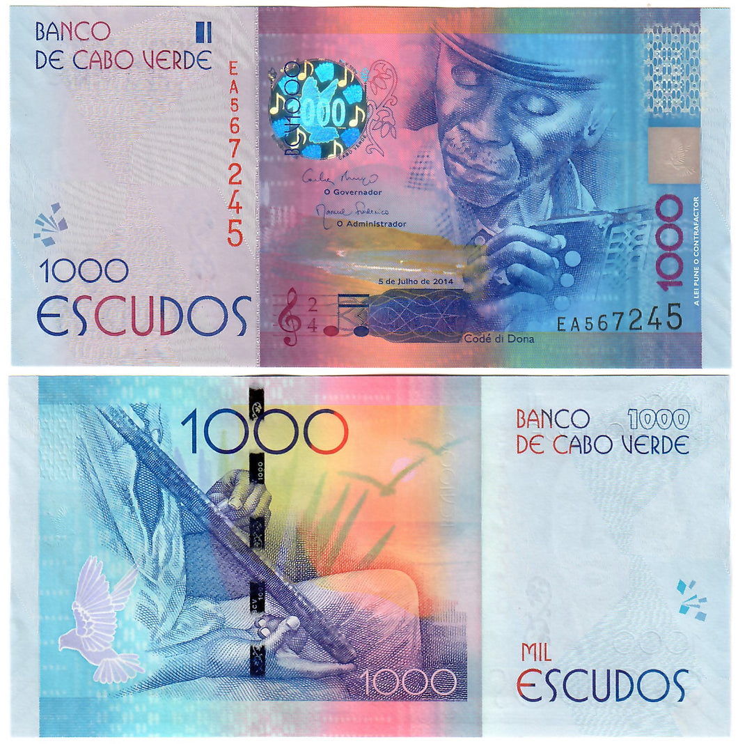 Cabo Verde 1000 Escudos 2014 UNC