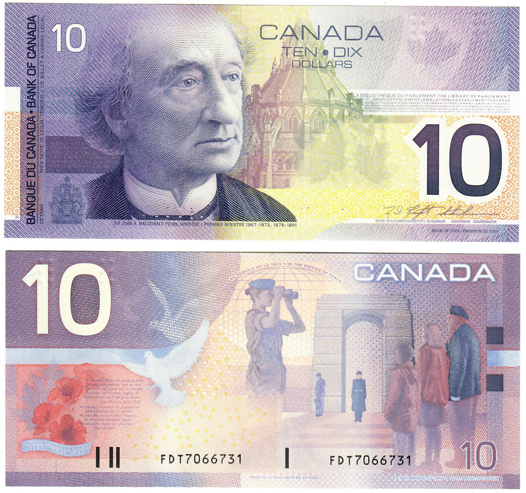 Canada 10 Dollars 2000 UNC 