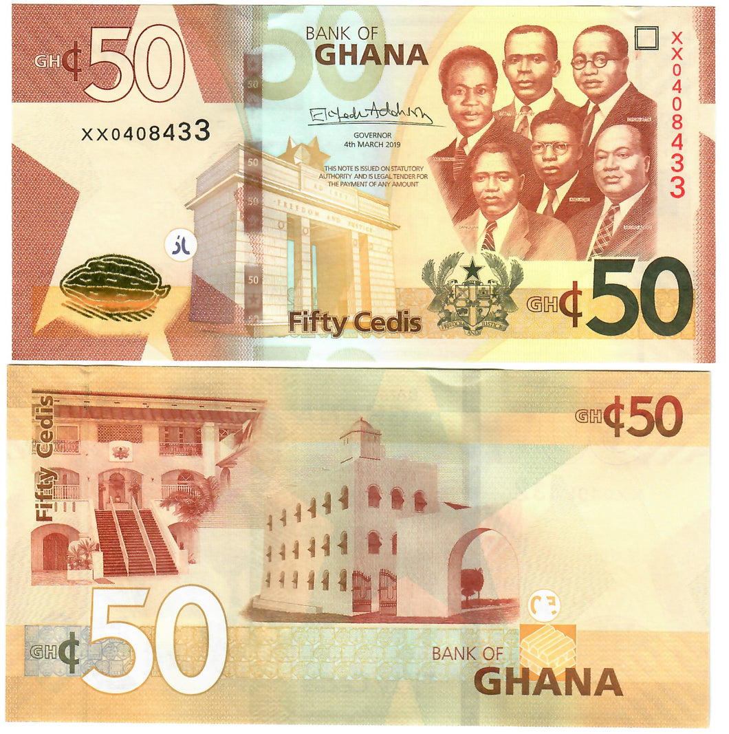 Ghana 50 Cedis 2019 UNC
