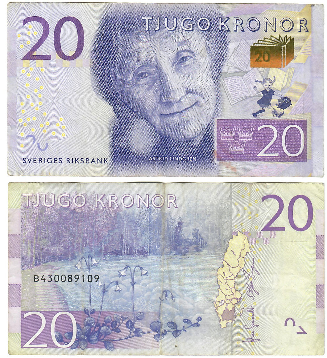 Sweden 20 Kronor 2015 VG/F