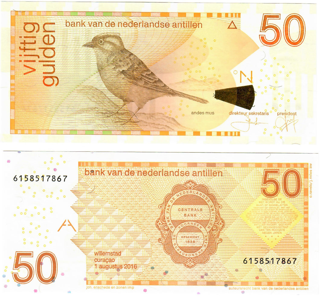 Netherlands Antilles 50 Gulden (Guilder) 2016 UNC
