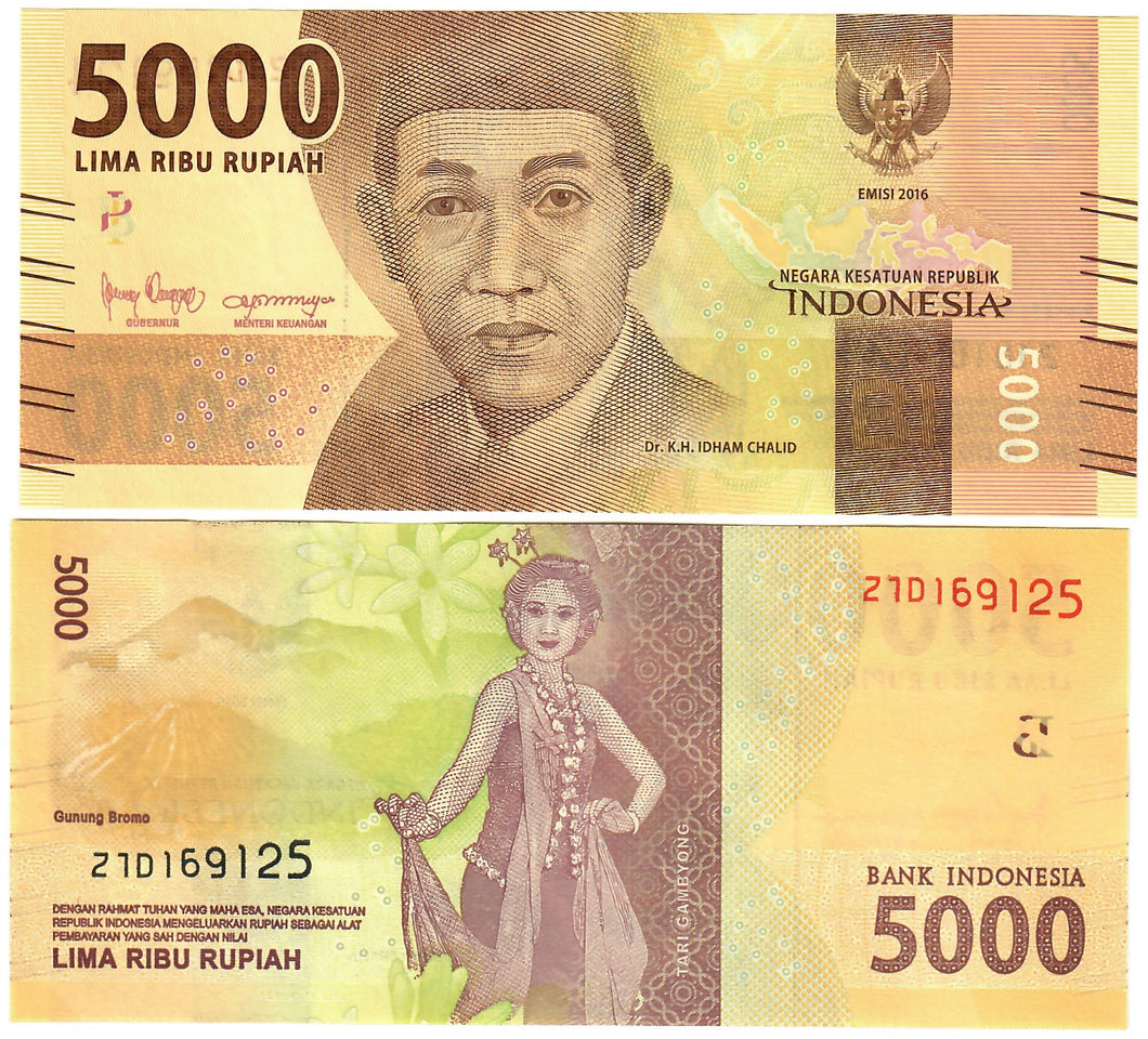 Indonesia 5000 Rupiah 2016 (2019) UNC