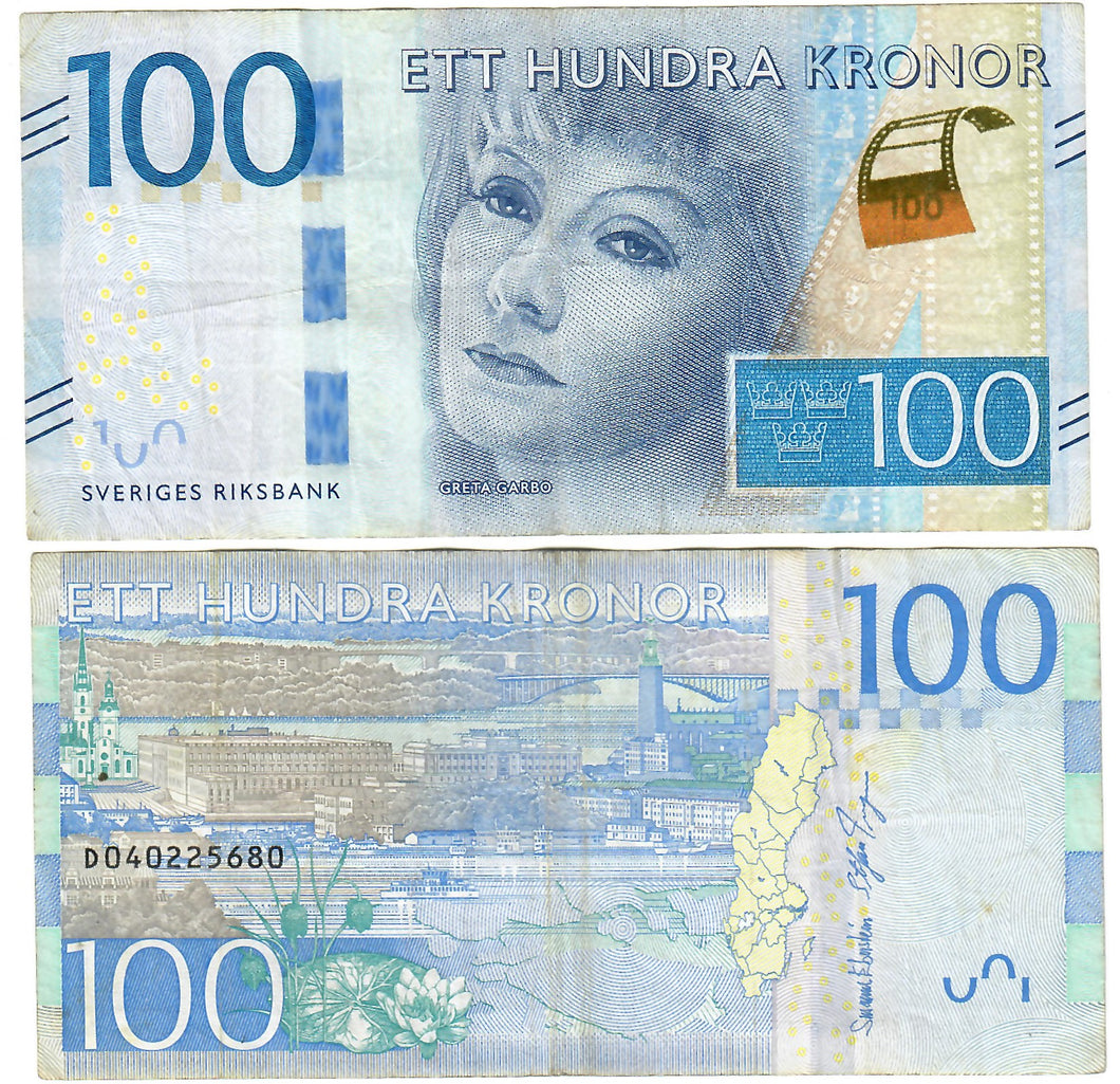 Sweden 100 Kronor 2015 VG/F