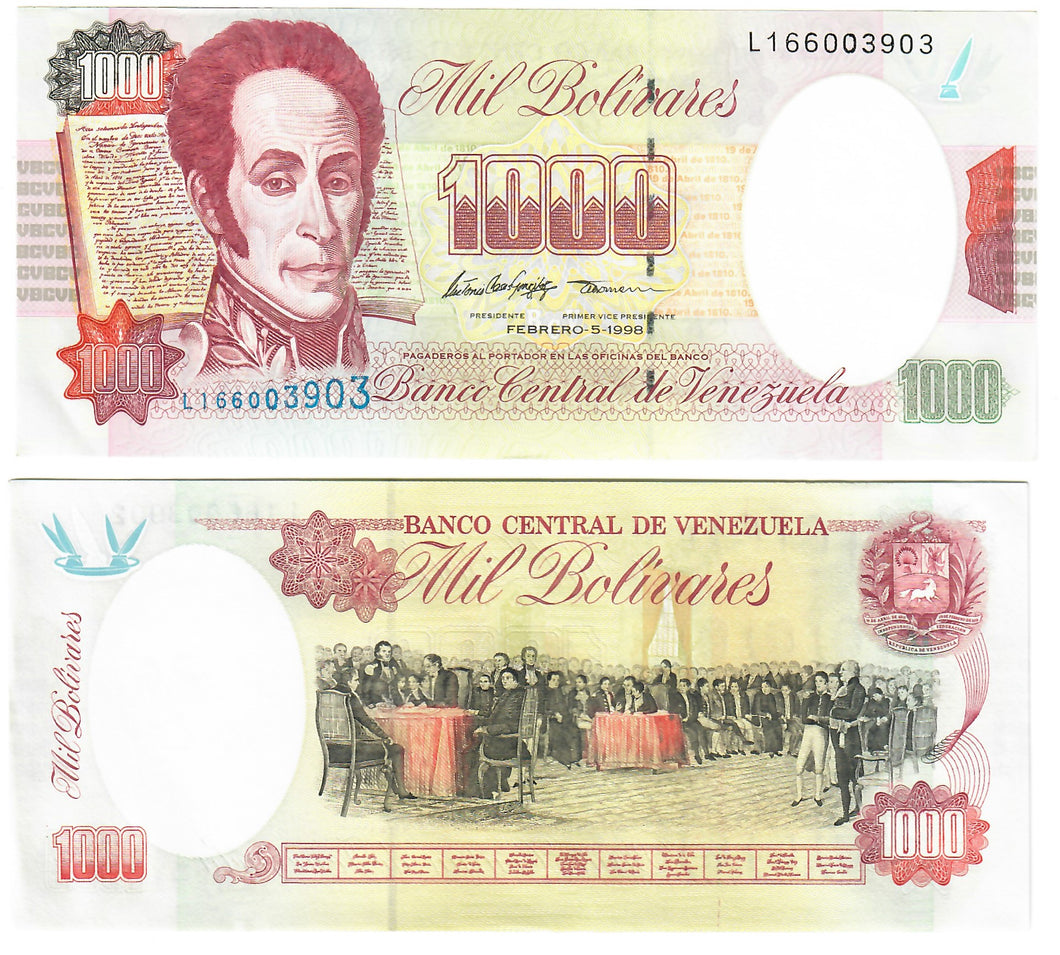 Venezuela 1000 Bolivares 1998 UNC