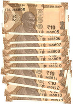 Load image into Gallery viewer, India 10x 10 Rupees 2017 UNC
