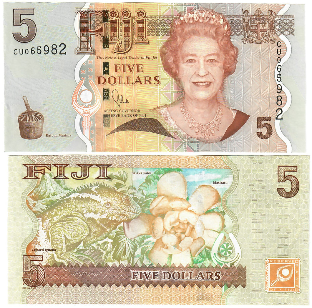 Fiji 5 Dollars 2007 (2011) UNC