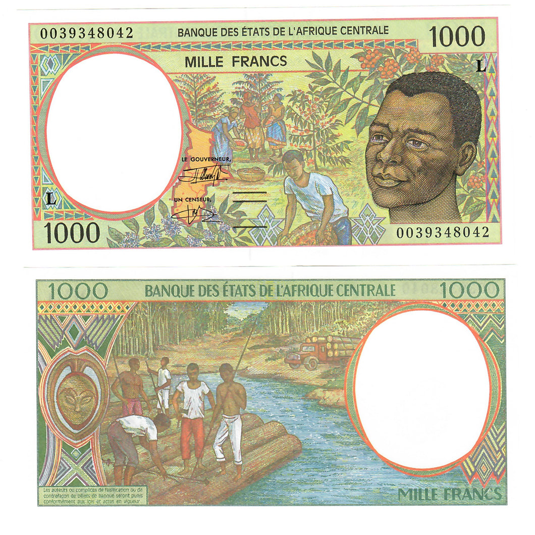 Gabon 1000 Francs CFA 2000 (L) UNC Central African States