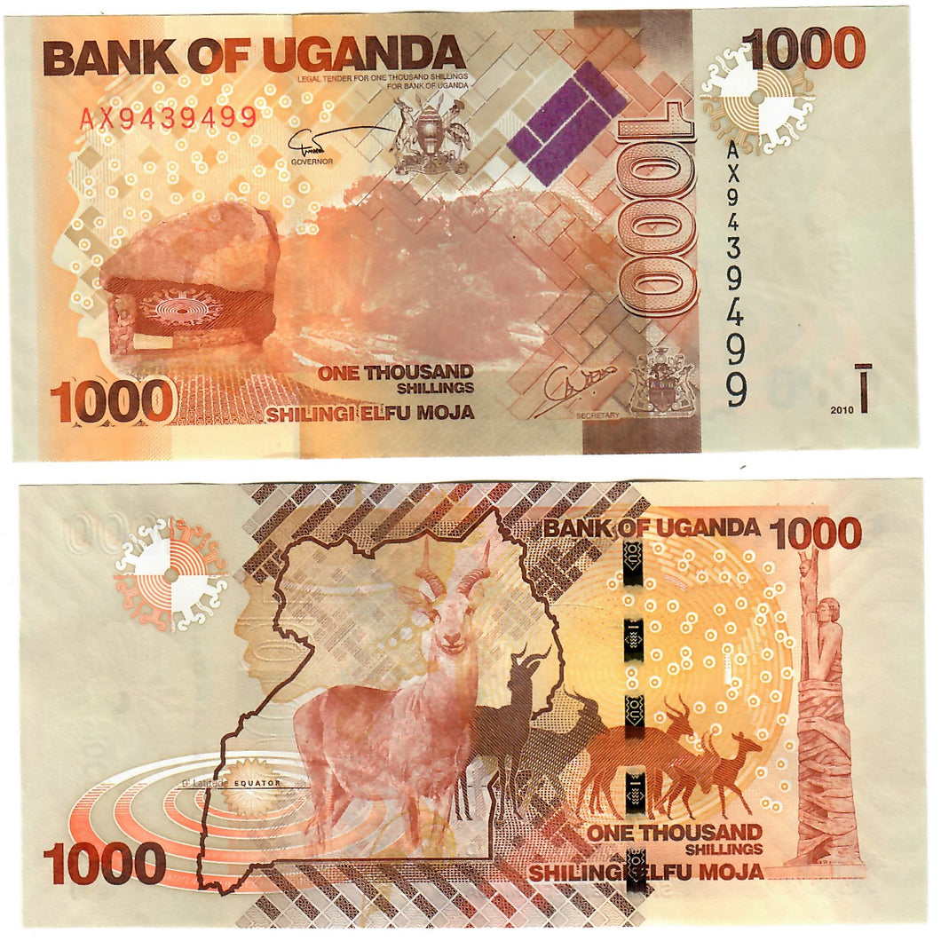 Uganda 1000 Shillings 2010 UNC