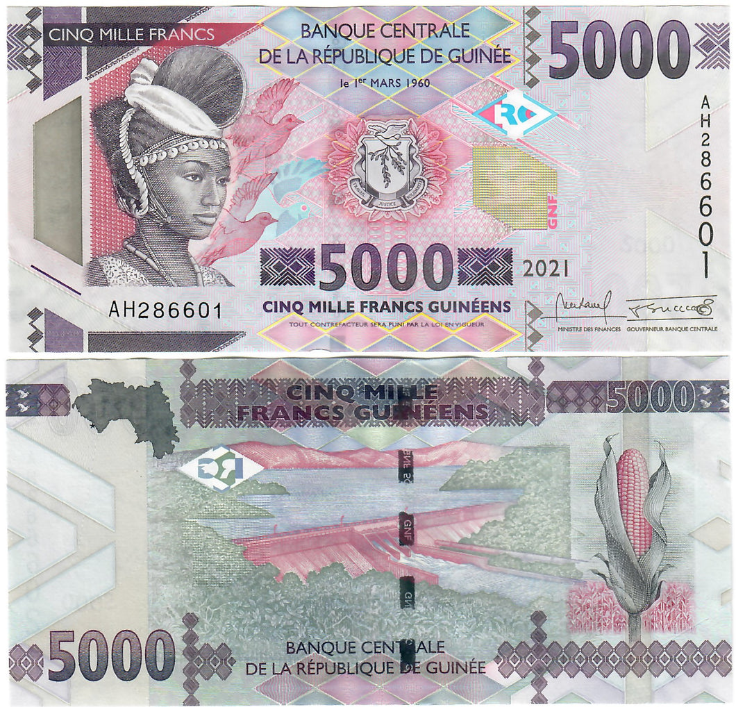 Guinea 5000 Francs 2021 UNC