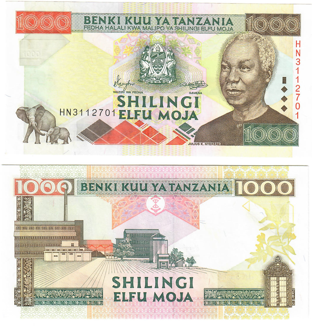 Tanzania 1000 Shillings 2000 UNC