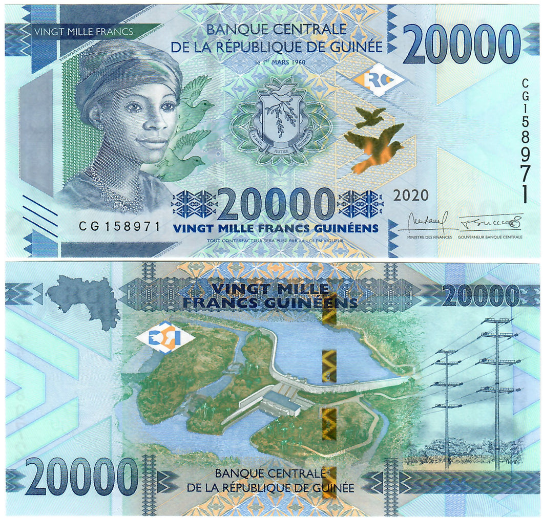 Guinea 20000 Francs 2020 UNC