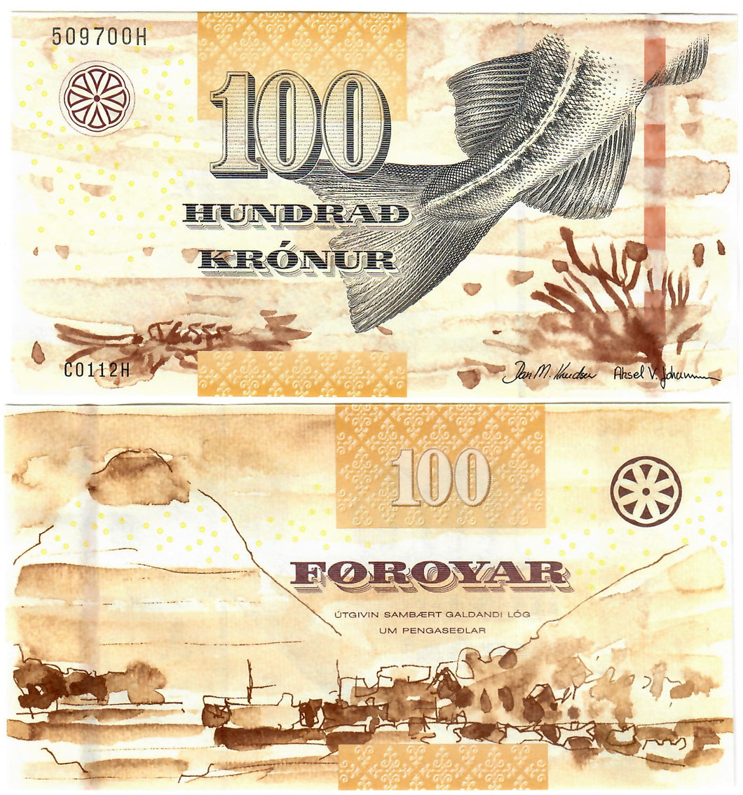 Faroe Islands 100 Kronur 2011 UNC