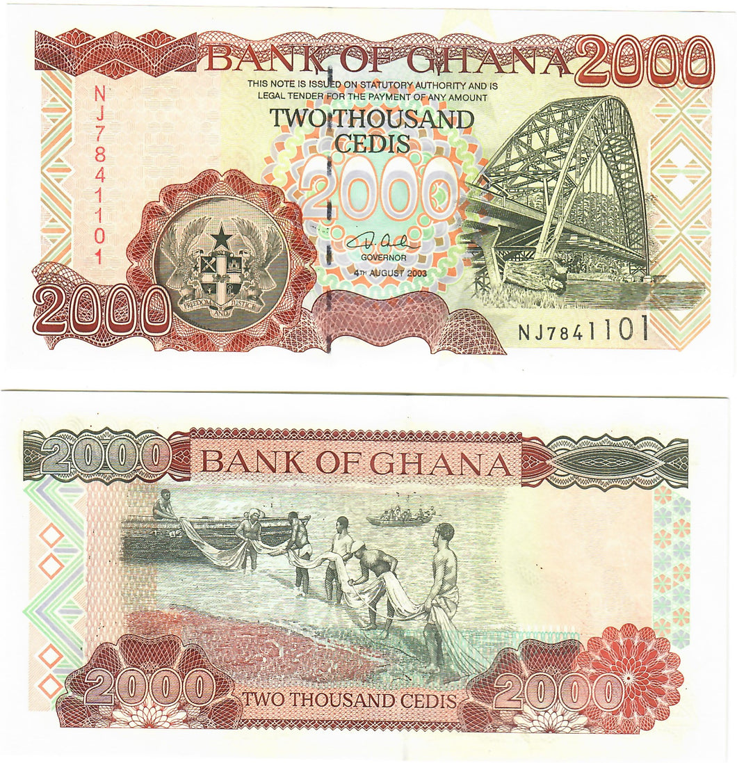 Ghana 2000 Cedis 2003 UNC