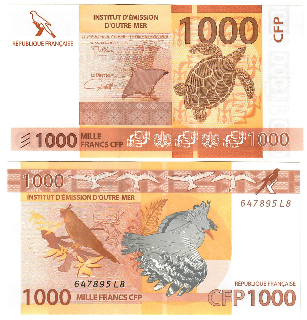 French Polynesia 1000 Francs 2014 (2021) UNC Tahiti Franc CFP