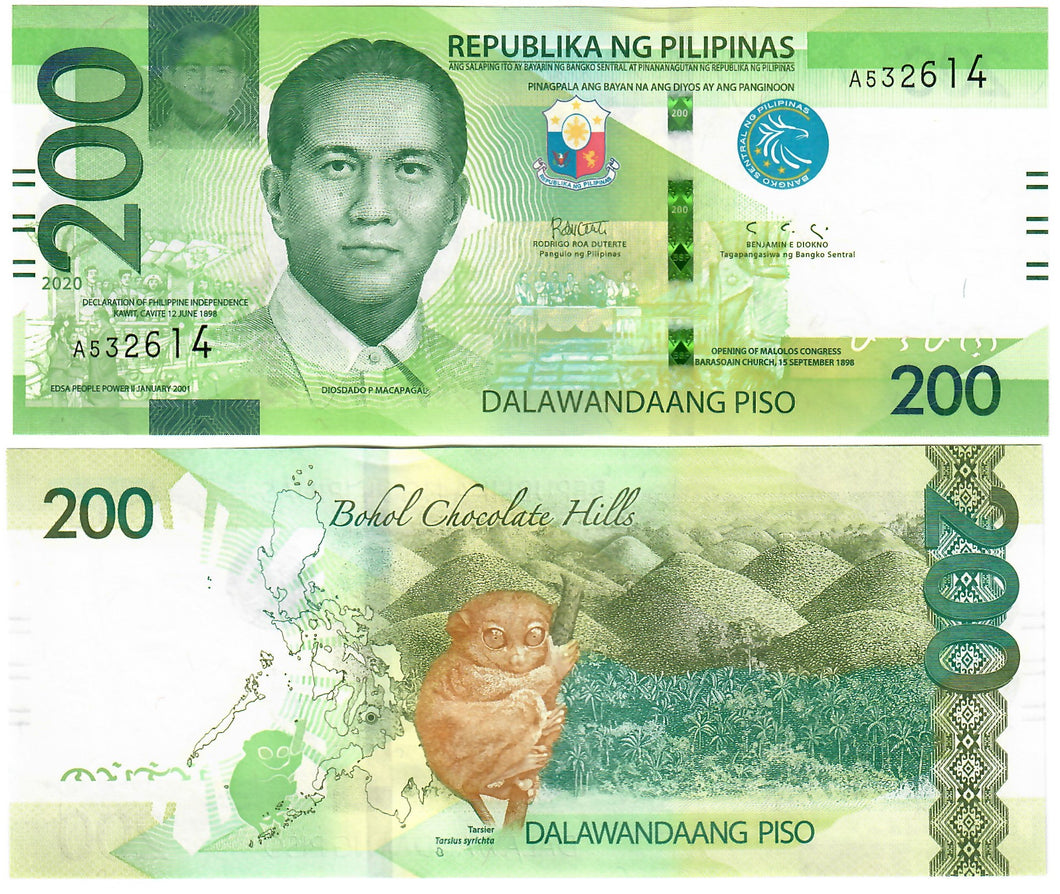 Philippines 200 Piso 2020 UNC