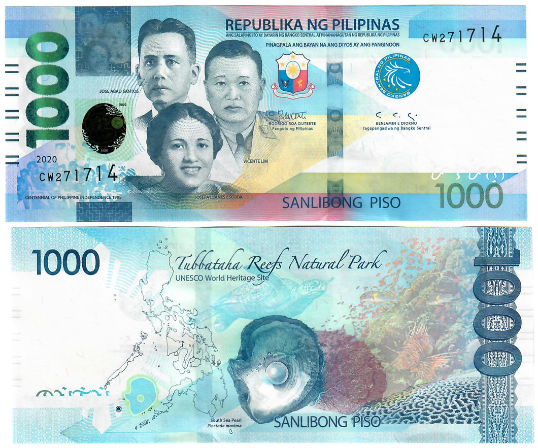 Philippines 1000 Piso 2020 UNC