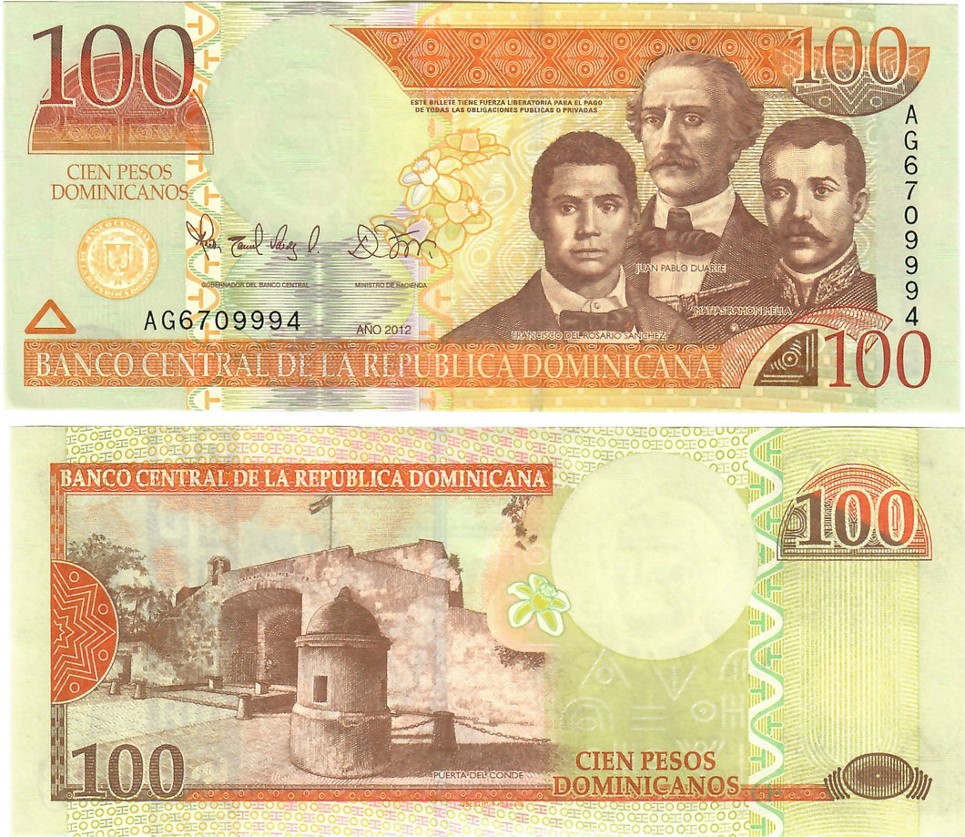 Dominican Republic 100 Pesos 2012 UNC