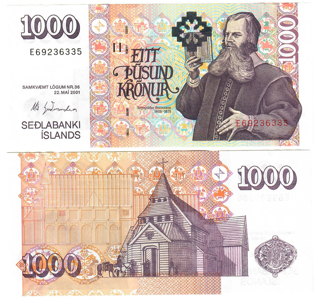 Iceland 1000 Kronur 2001 (2009) UNC