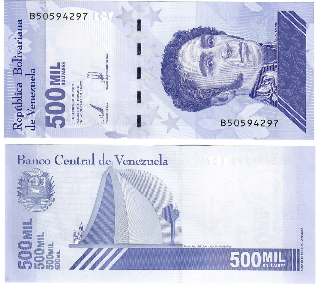 Venezuela 500,000 Bolivares 2020 (2021) UNC